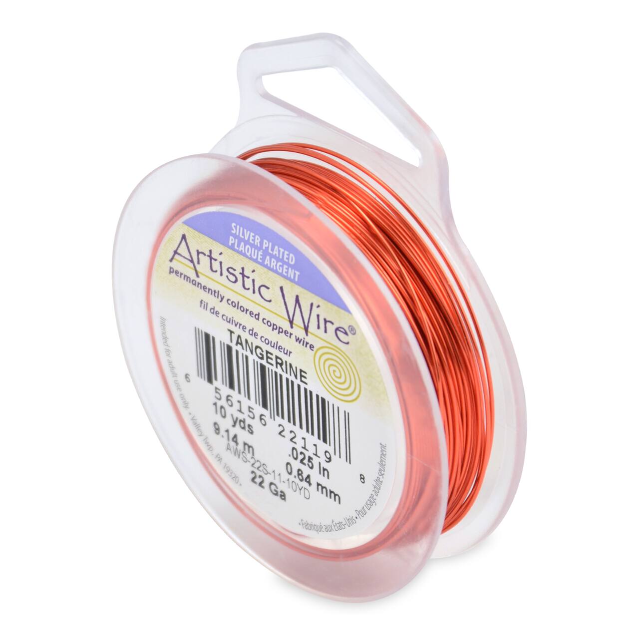 Artistic Wire® 22 Gauge Silver Plated Tarnish Resistant Colored Copper Craft Wire, 10yd.